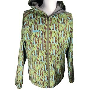 Burton all Over Logo DRYRIDE Snowboard Jacket Y2K Hooded Utility Retro Shell